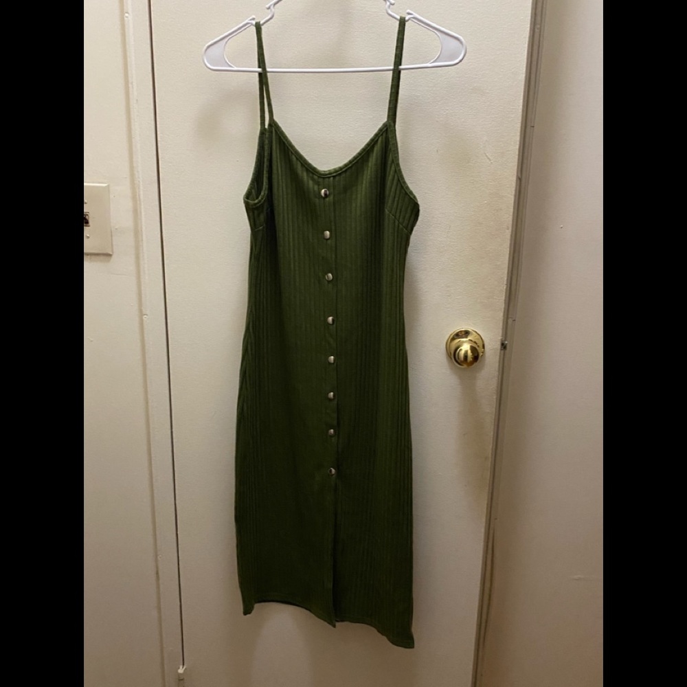 Green tight dress